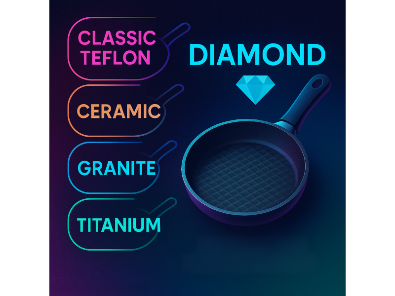 Антипригарное покрытие сковородок: какое лучше и почему Diamond становится новым стандартом