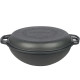 Казан чугунный WOK (Узбекский) 12л, ∅40 х 17.2см с крышкой-сковородкой