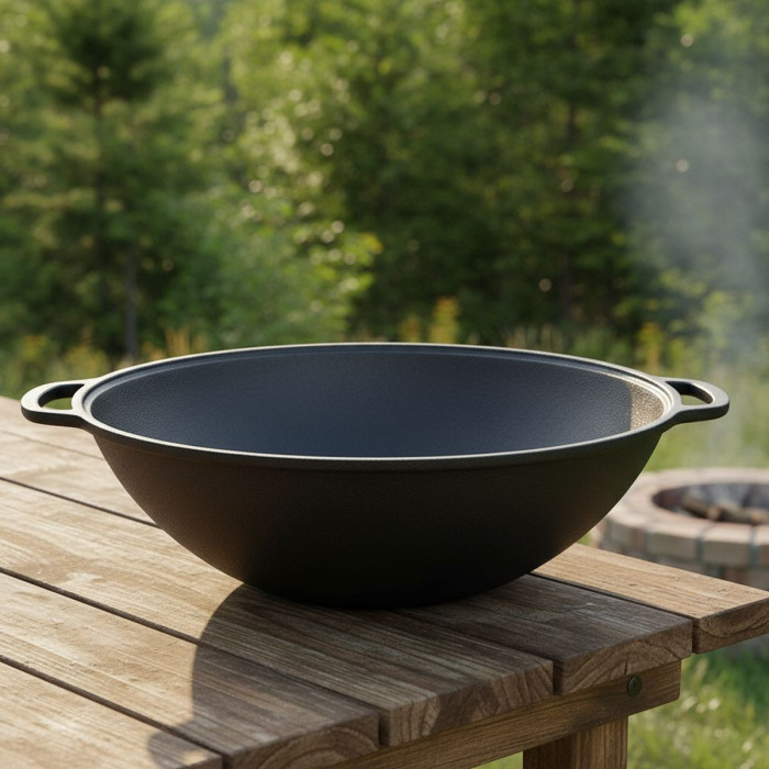 Казан чавунний WOK (Узбецький) 8л, ∅34 х 15.2см