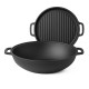Казан чугунный WOK (Узбекский) 8л, ∅34 х 15.2см с крышкой-сковородкой гриль