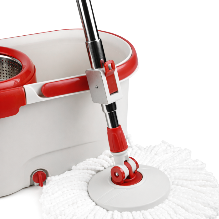 Набор для уборки 18л Spin Mop SAQI Q5 со шваброй и ведром с металлической центрифугой