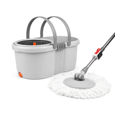 Набір для прибирання 22л Spin Mop SAQI Q8 зі шваброю та відром з пластиковою центрифугою